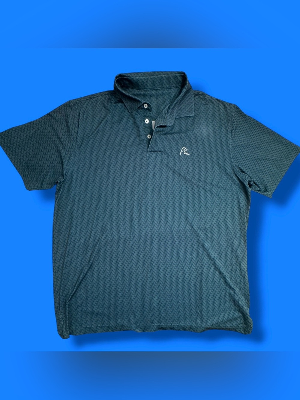 Rhoback Mens XL Performance Polo Shirt Green Blue Striped Short Sleeve Golf Top